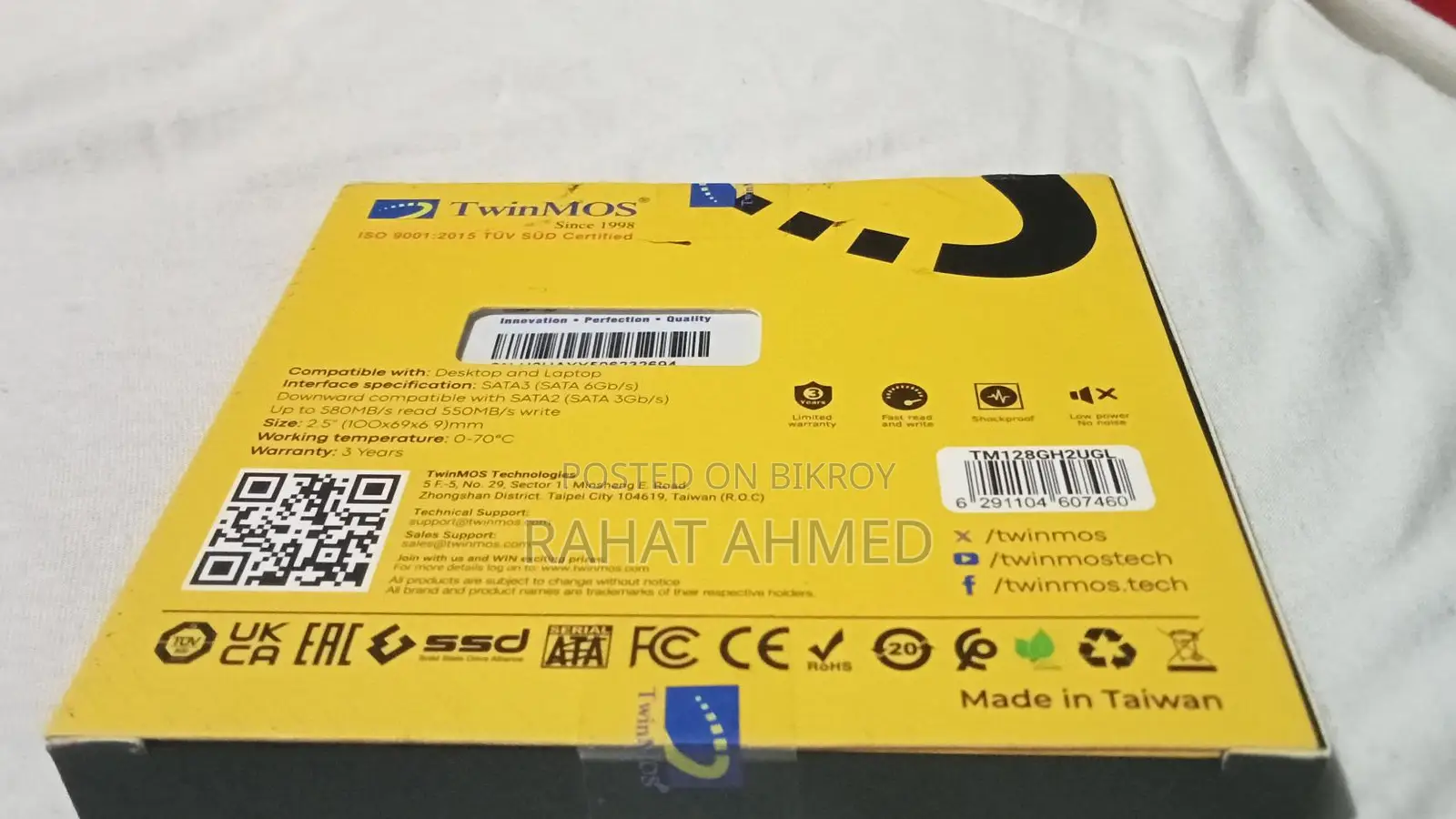 Twinmos H2 Ultra 128GB 2.5 Inch SATA III Internal SSD #tm128gh2ugl