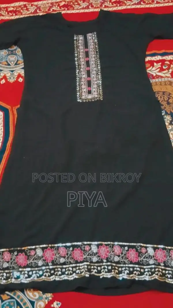 Black One-Piece with Sequin Work