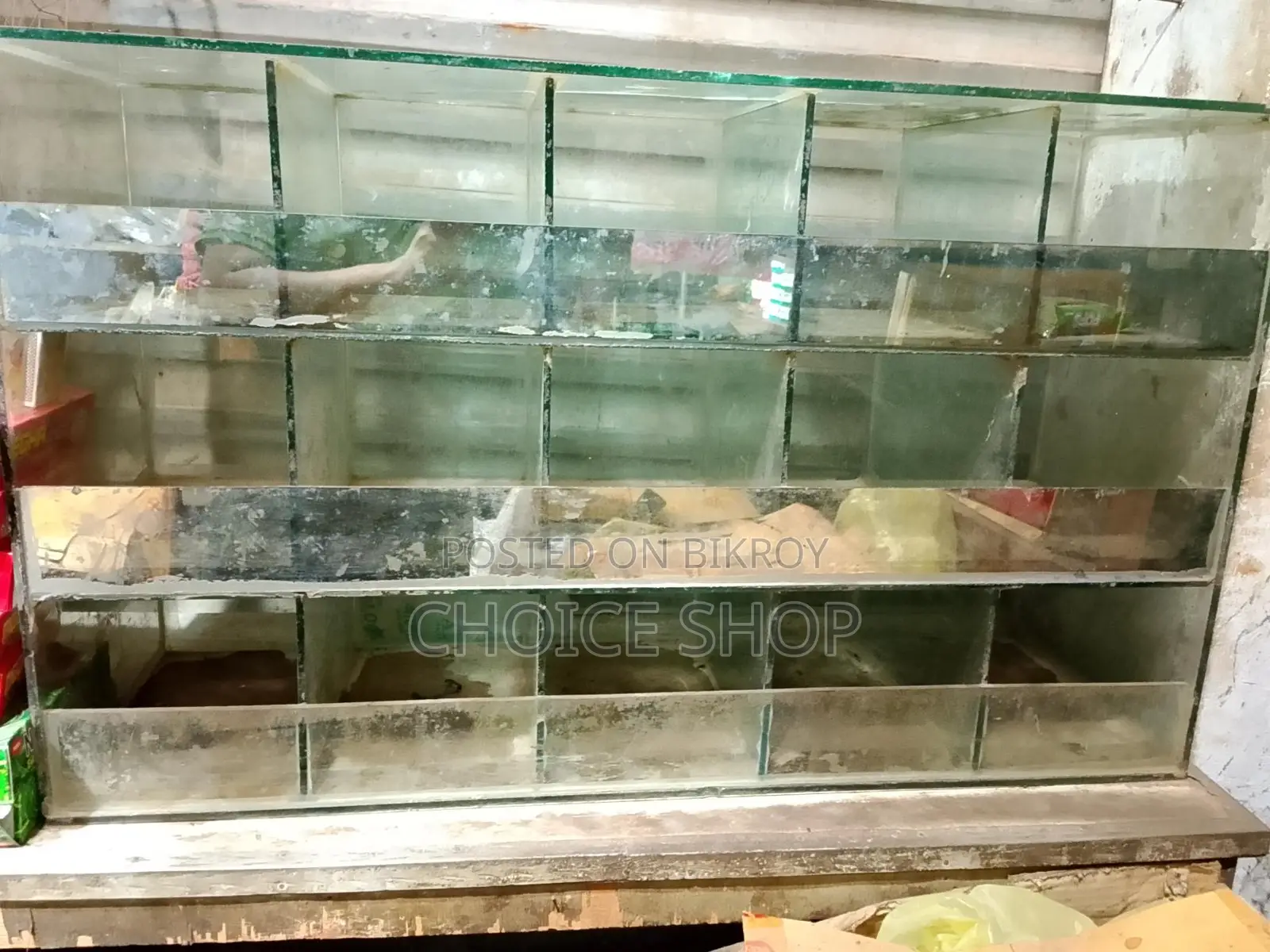Chocolate Glass Showcase for Sale