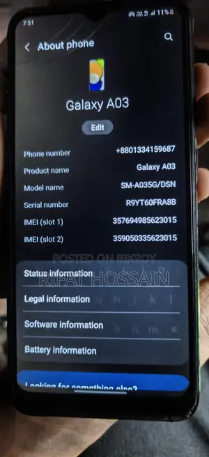 Samsung Galaxy A03 (Used)