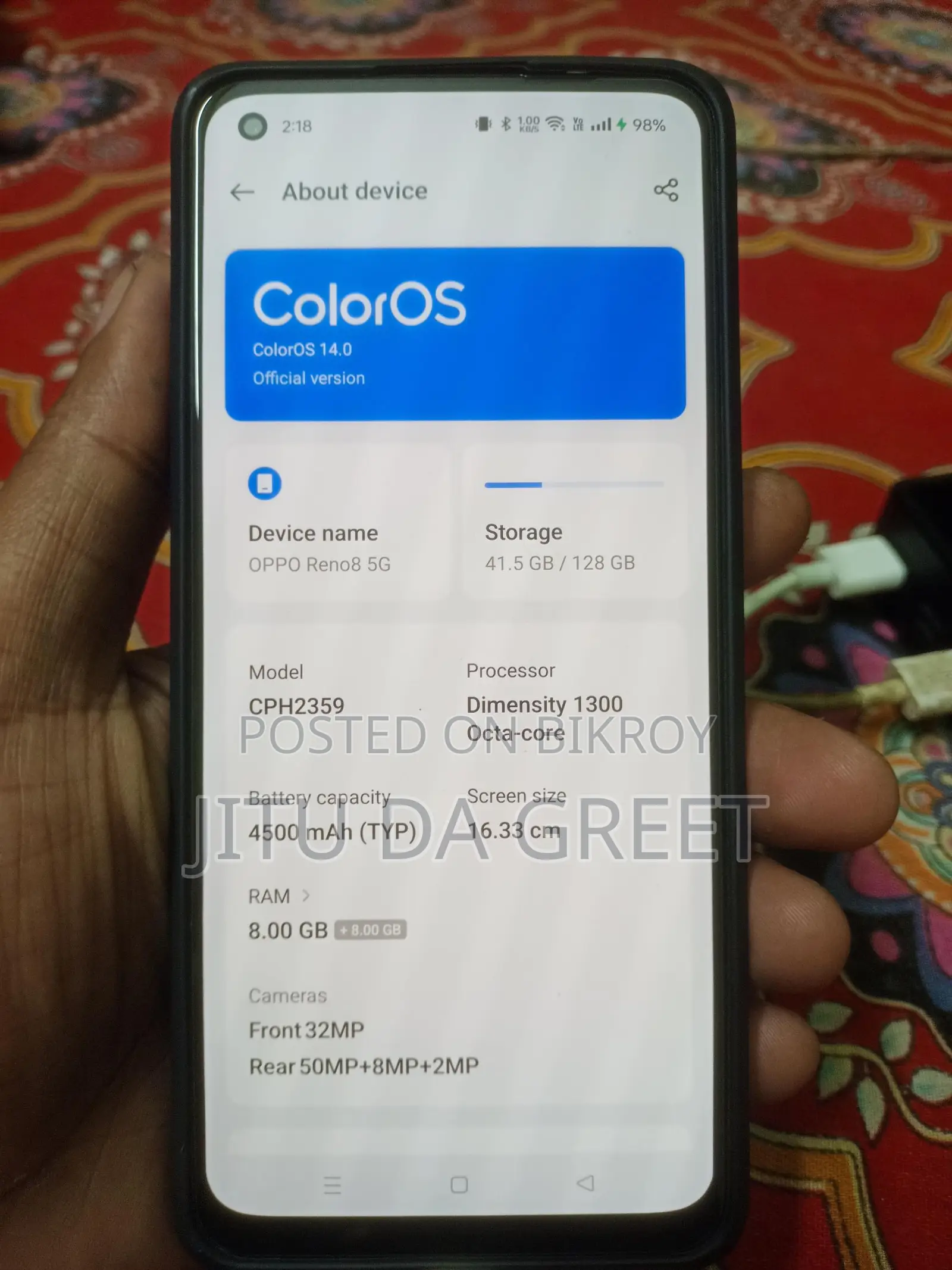 OPPO Reno 8 5g (Used)
