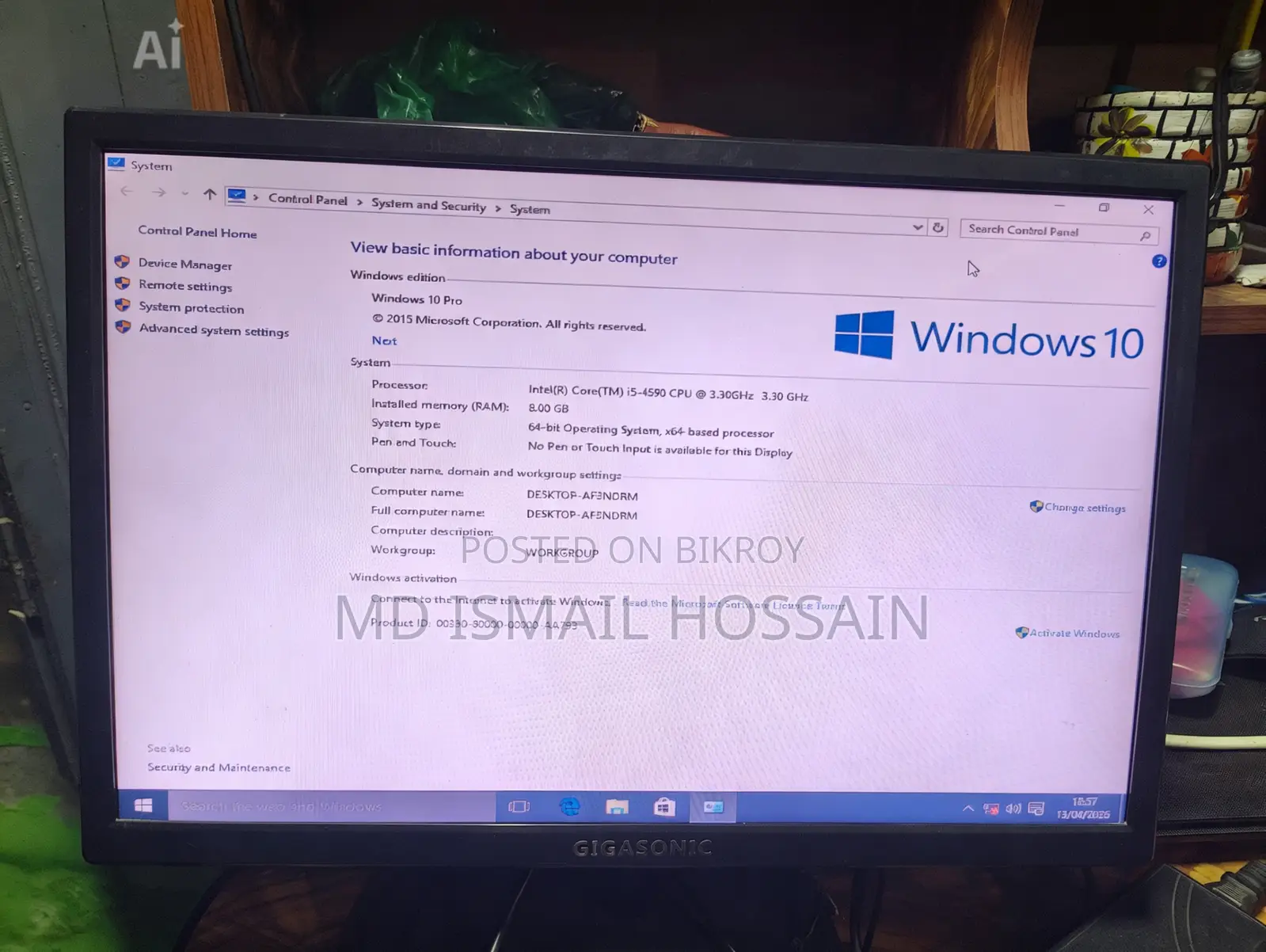 Full Setup Desktop Computer for Sale