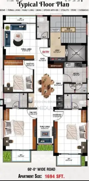 1694 Sft Luxurious Flat Sale