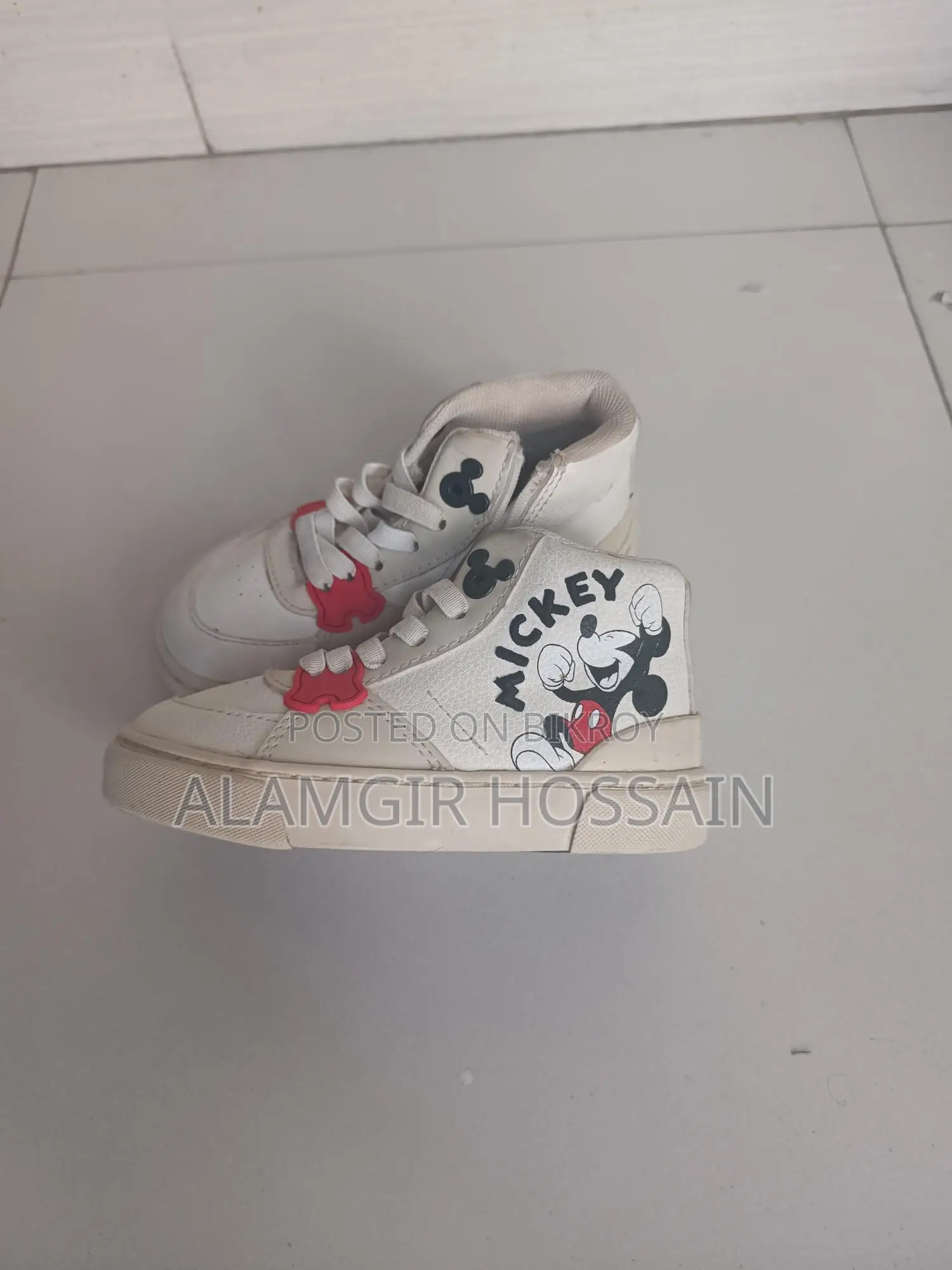 Zara Kids Disney Mickey Mouse High Top Sneakers