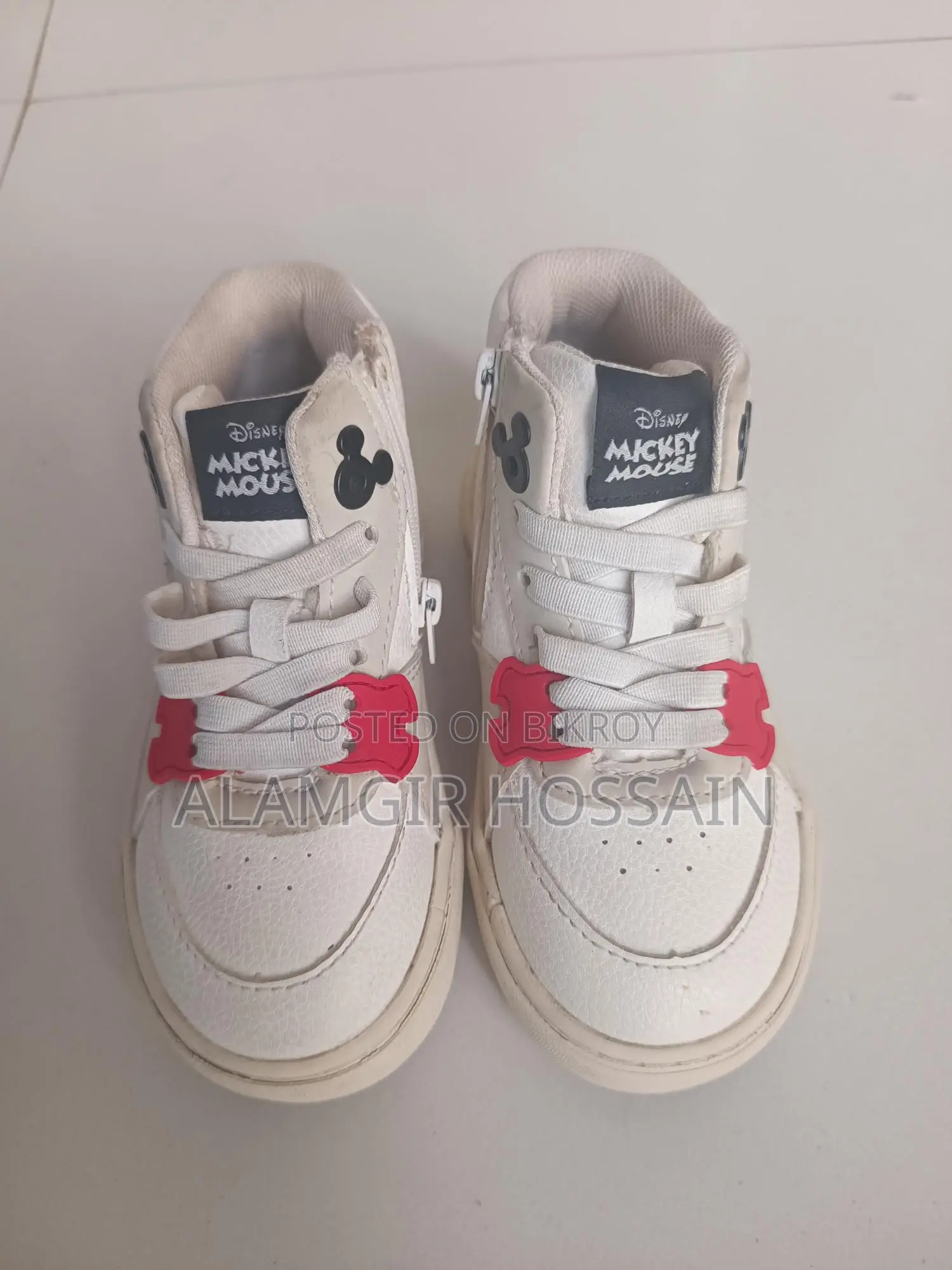 Zara Kids Disney Mickey Mouse High Top Sneakers