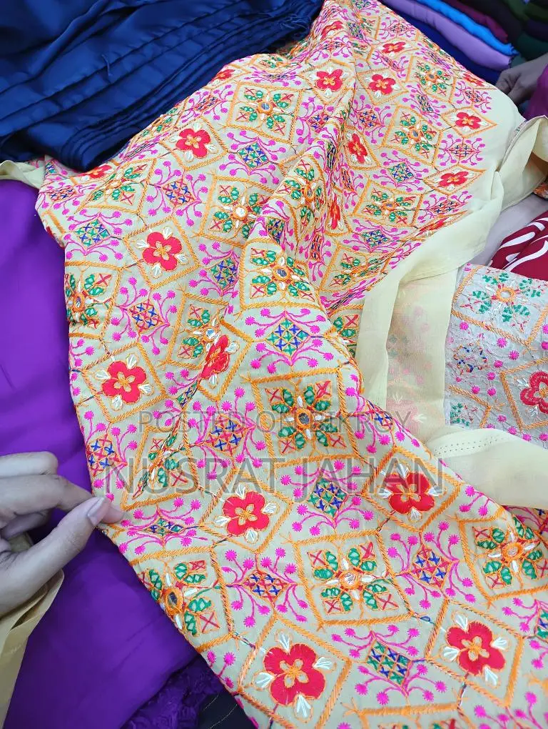 Attractive Embroidered Georgette Fabric