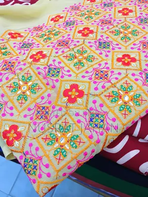 Attractive Embroidered Georgette Fabric