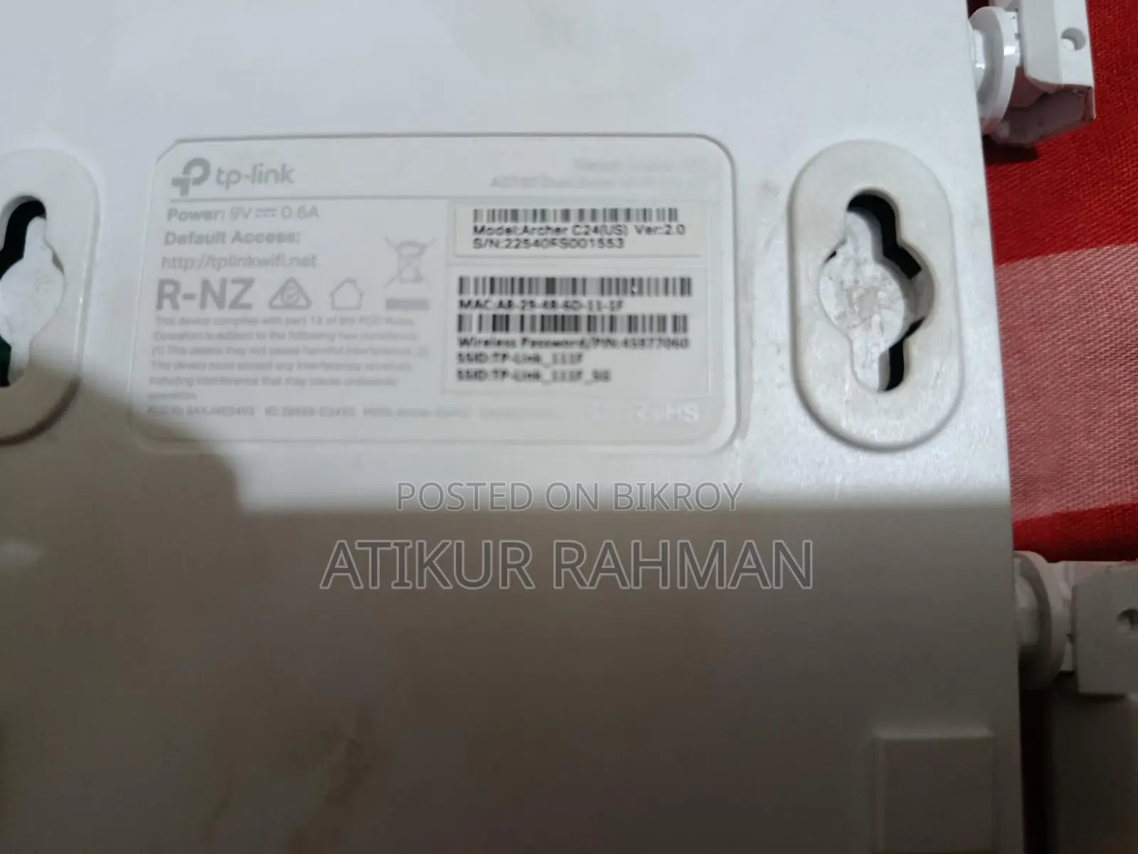 Wi-Fi Router (Archer C24)