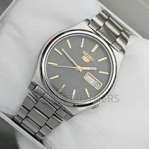Seiko Original Stainless Steel Watch – Grey Dial With Luminous Hands
