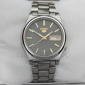 Seiko Original Stainless Steel Watch – Grey Dial With Luminous Hands