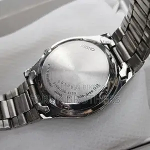 Seiko Original Stainless Steel Watch – Grey Dial With Luminous Hands