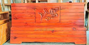 6/7 Mahogany Wood Semi-Box Bed