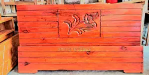 6/7 Mahogany Wood Semi-Box Bed