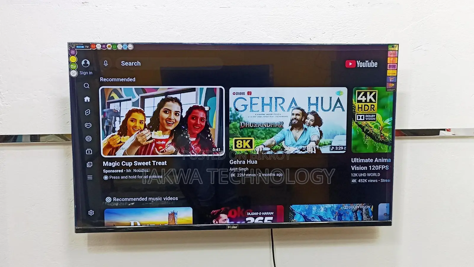 Haier-43" Inch Android Frameless Voice Control TV
