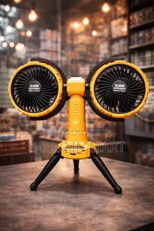 DEFENDER SOGO Portable 8000mAh Rechargeable Dual Head Camping Fan
