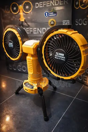 Defender Sogo Portable 8000mah Rechargeable Dual Head Camping Fan