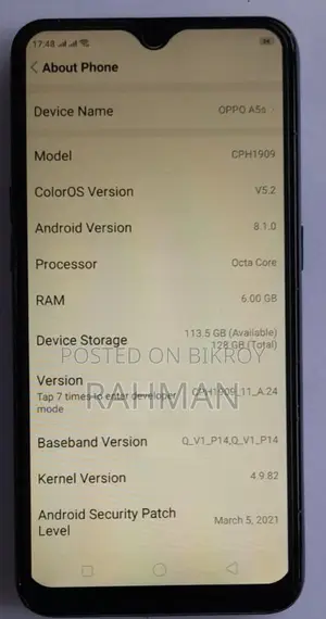Oppo A5s / AX5s 128 GB Blue