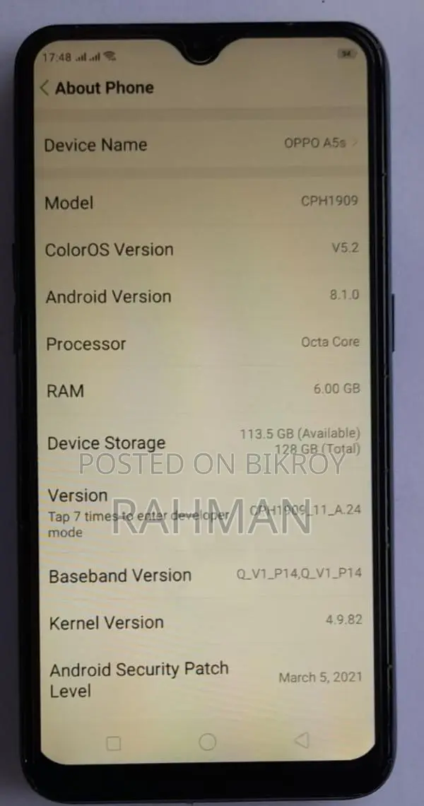 Oppo A5s / AX5s 128 GB Blue