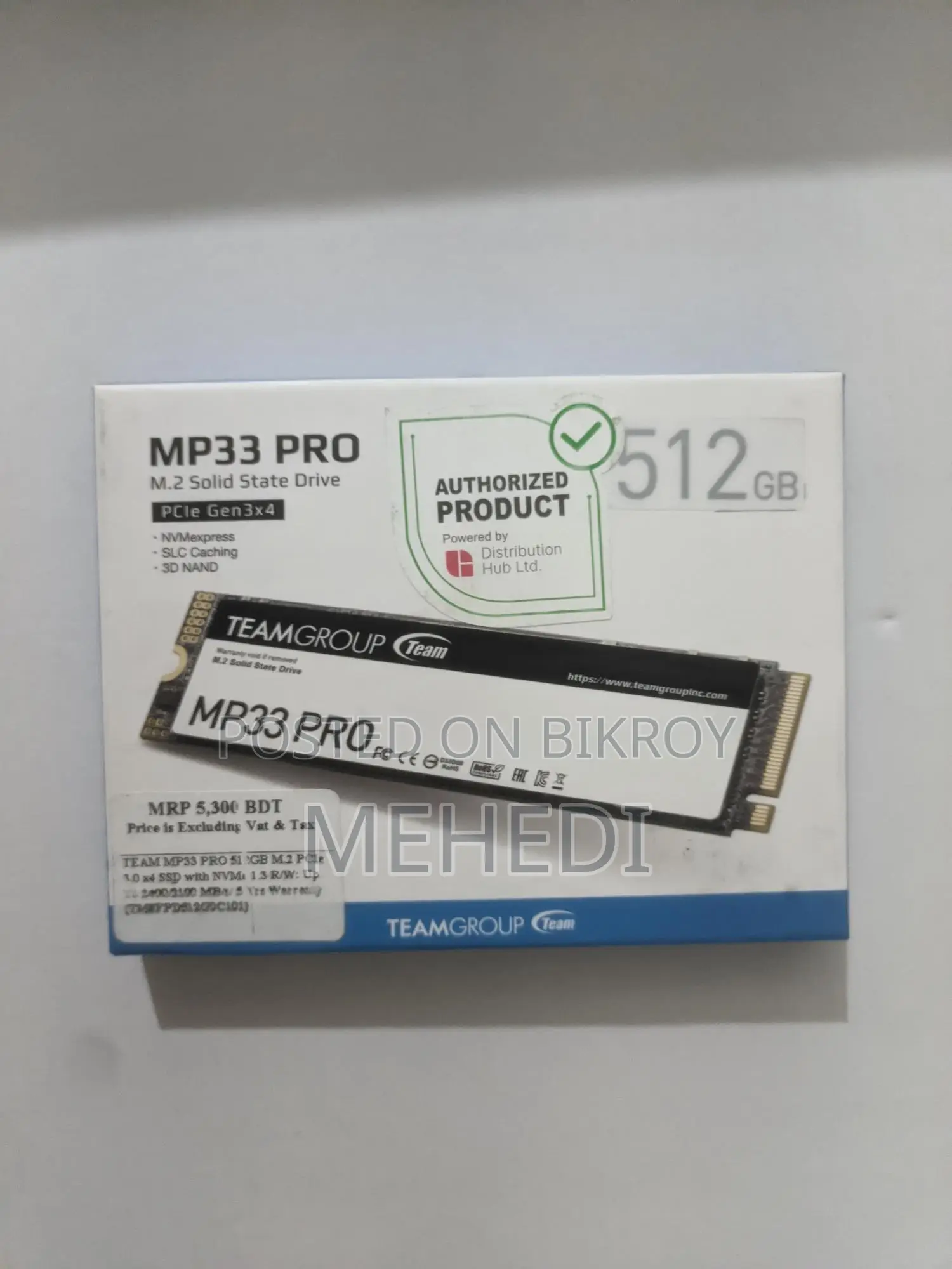 M.2 1 TB / 512 GB SSD