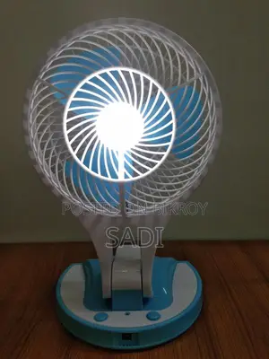 Rechargeable Charger Fan With Light