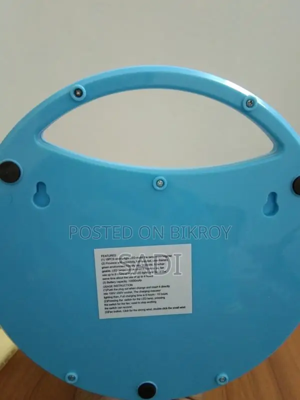 Rechargeable Charger Fan With Light