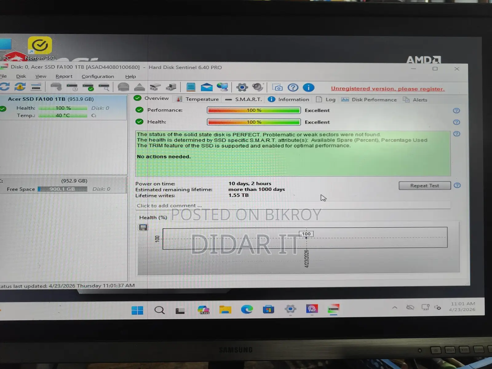 Super Deal: Acer Fa100 1tb Nvme SSD - Just Like New!