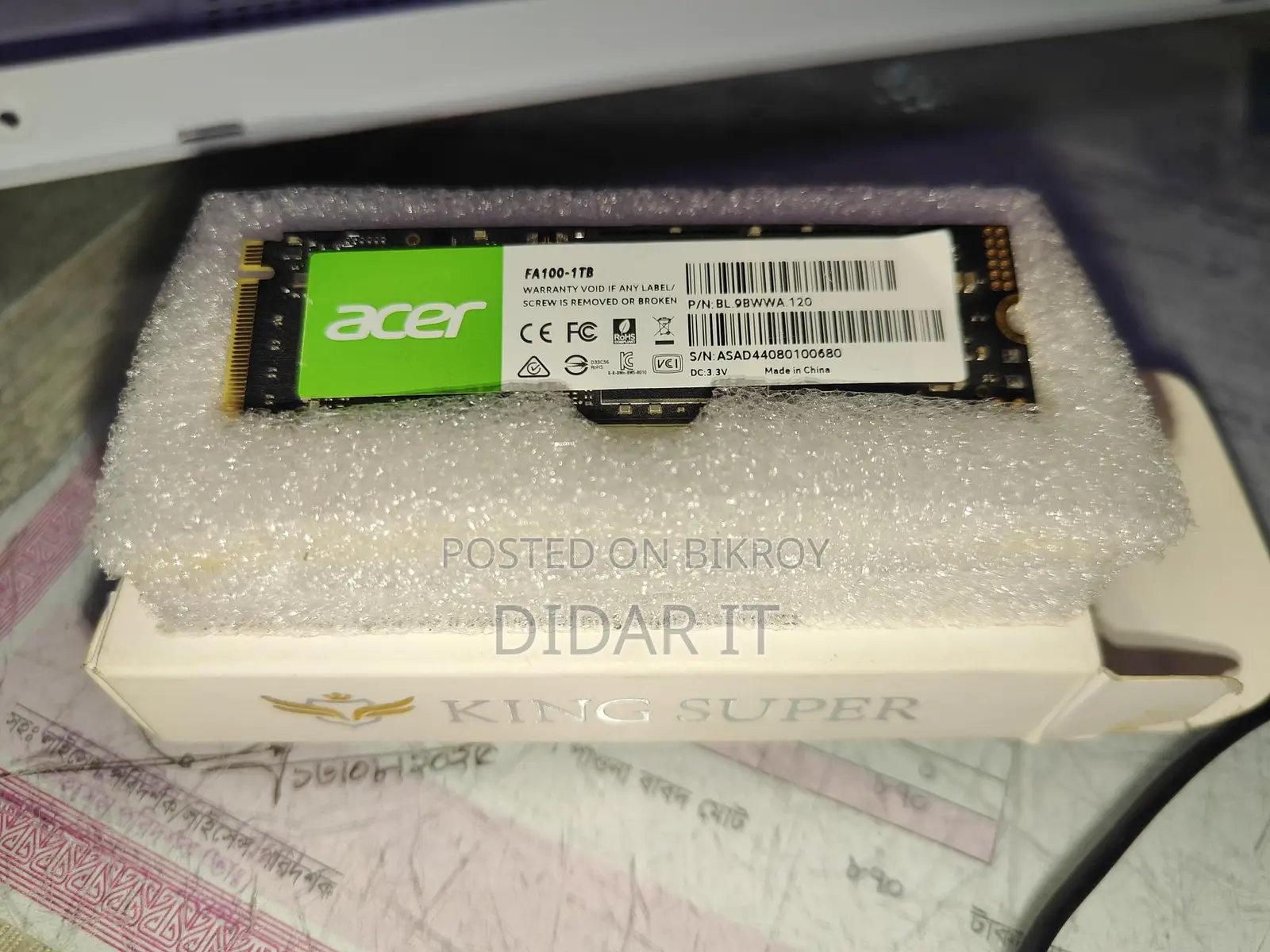 Super Deal: Acer Fa100 1tb Nvme SSD - Just Like New!