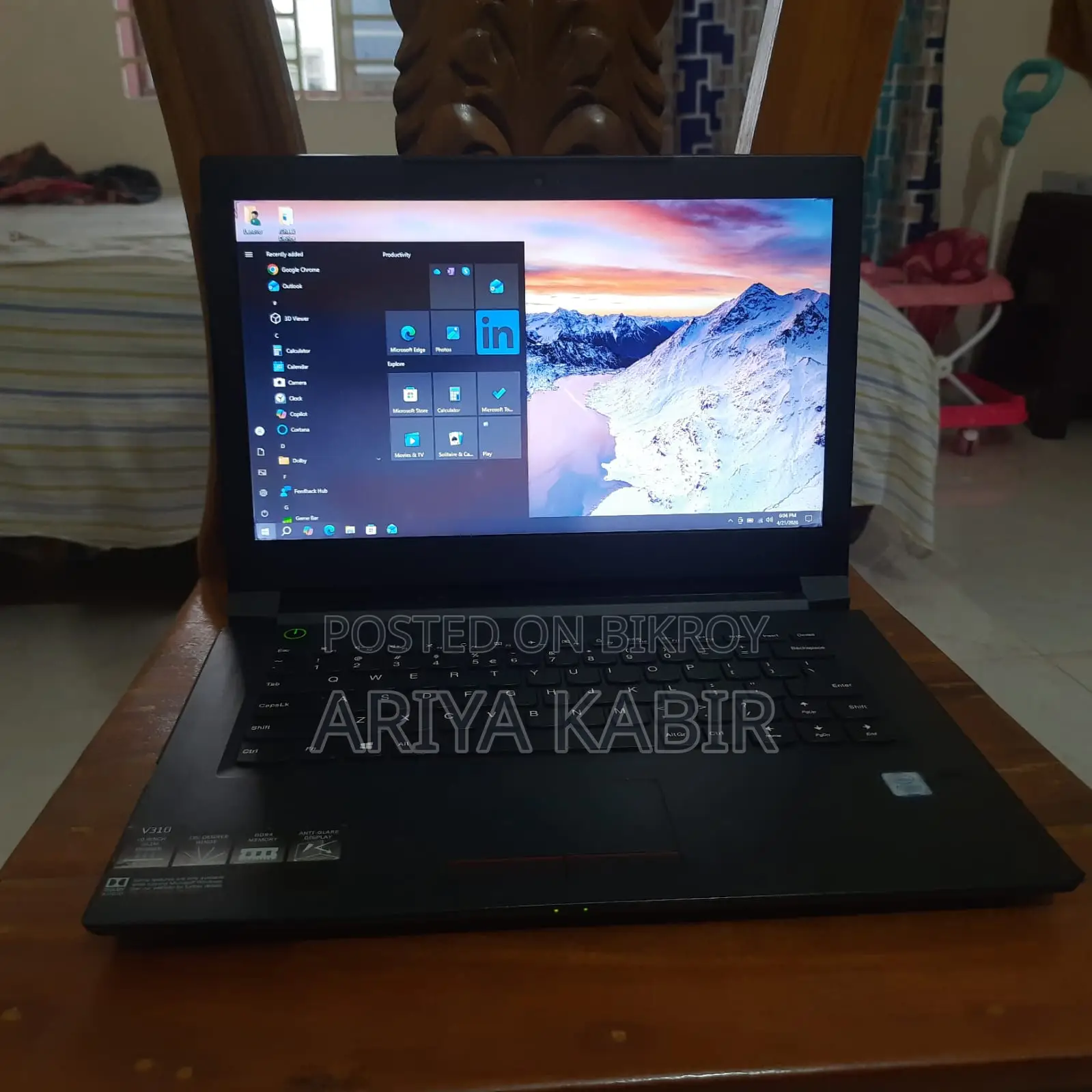 Lenovo laptop core i3 6th ram 4gb HDD 1000gb