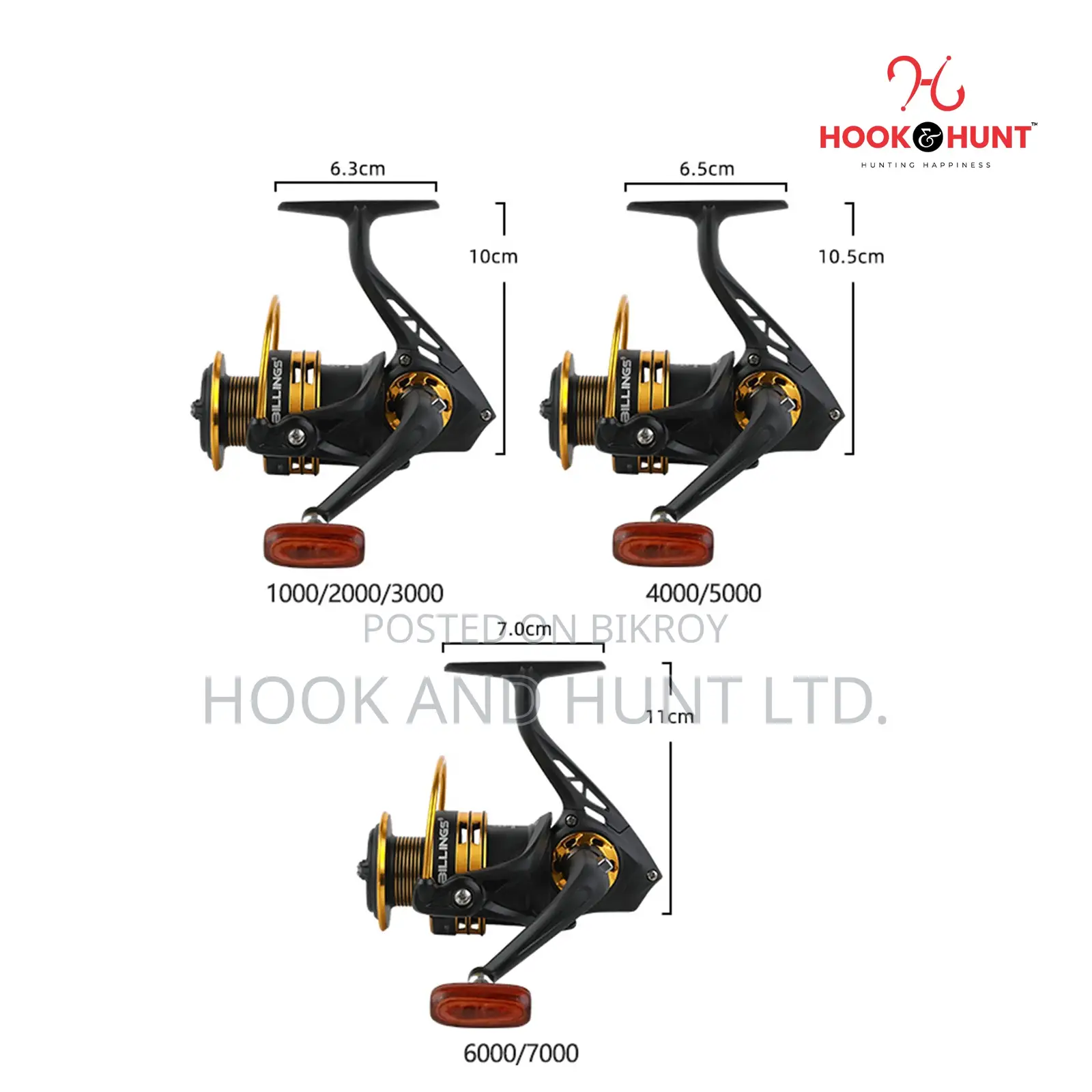 FG Spinning Fishing Reel 1000–7000