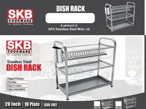 Skb Cookware Wall Hanging 3 Layer Stainless Steel Dish Rack