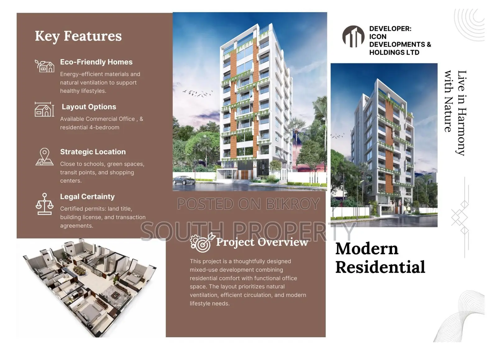 Ongoing 2850 sft flat sale at Jalshiri Abason, Dhaka