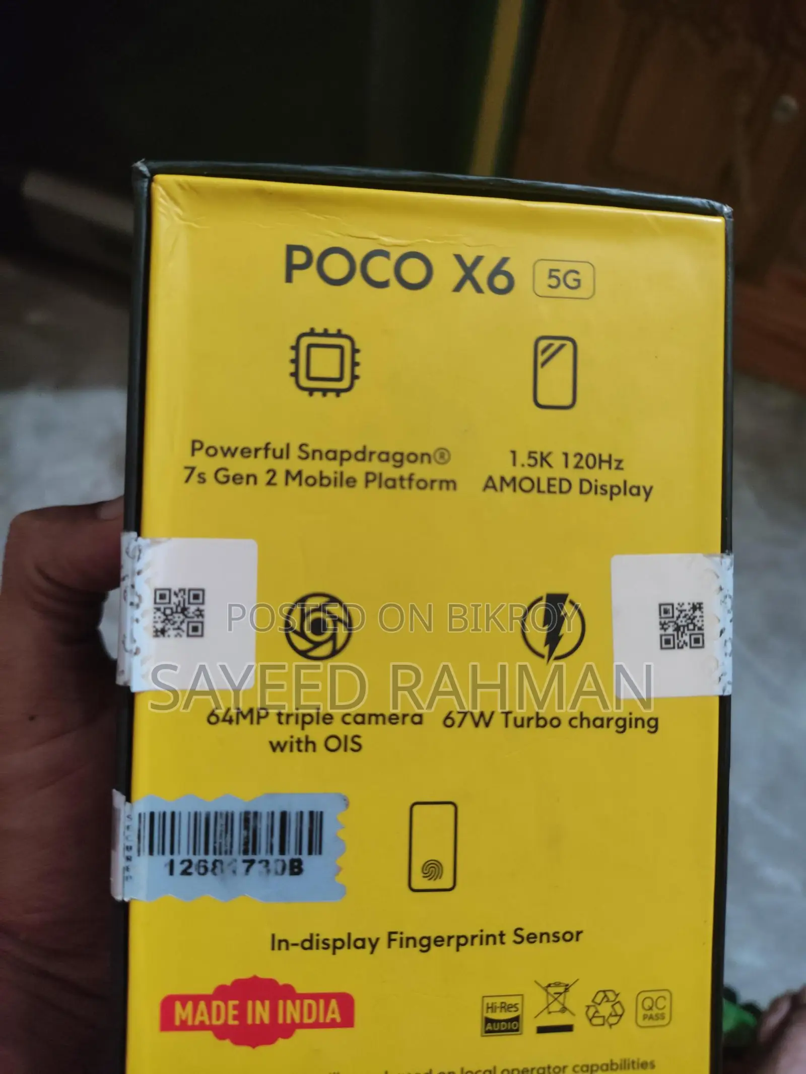 Xiaomi Poco X6 Like new Condition (Used)
