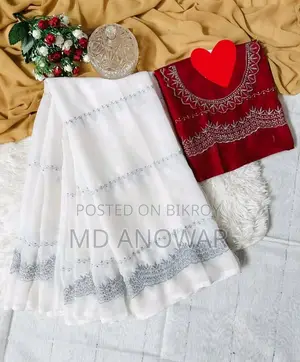 Georgette Embroidery Sharee with Blouse Piece
