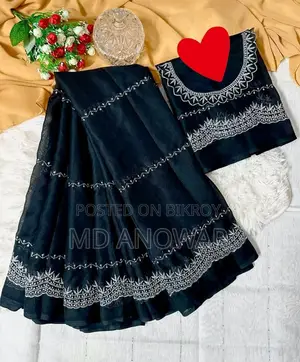 Georgette Embroidery Sharee with Blouse Piece