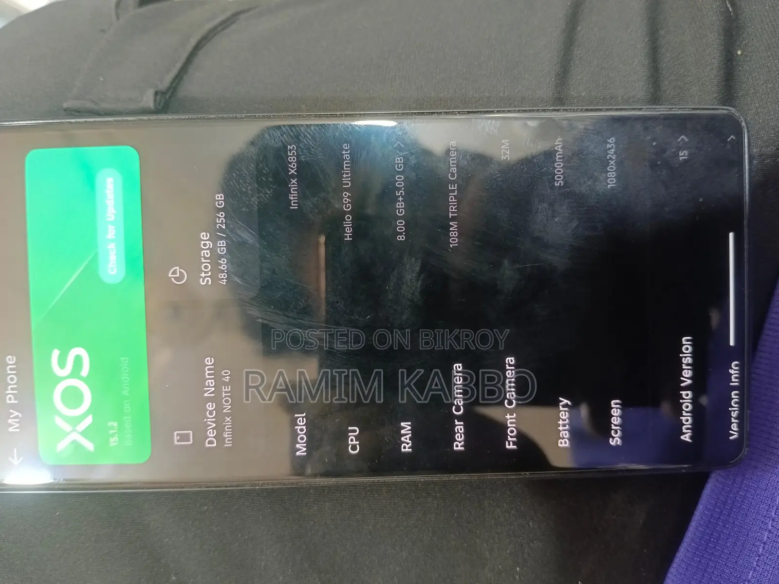 Infinix Note 40 . (Used)
