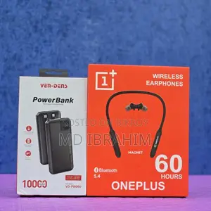 Ven-dens 10000mAh Super Power Bank + OnePlus Wireless Neckband