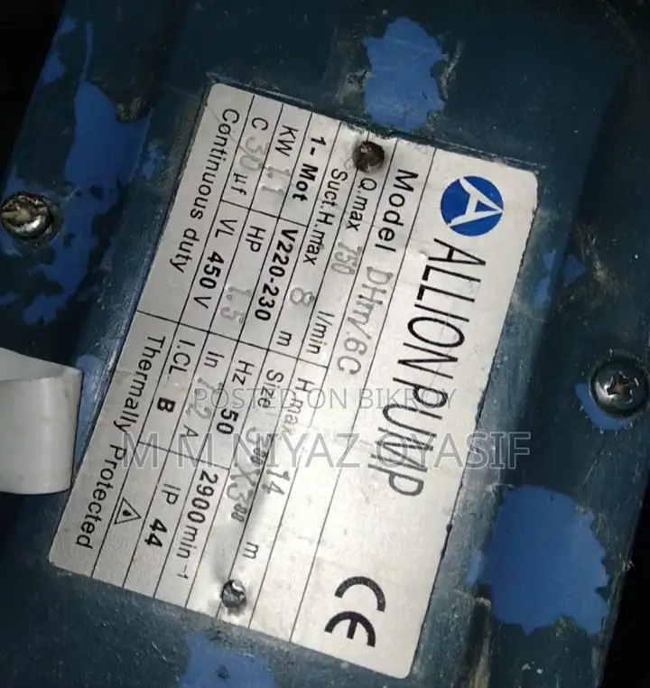 Water Pump 1.5 Hp 2 Inch Delivery