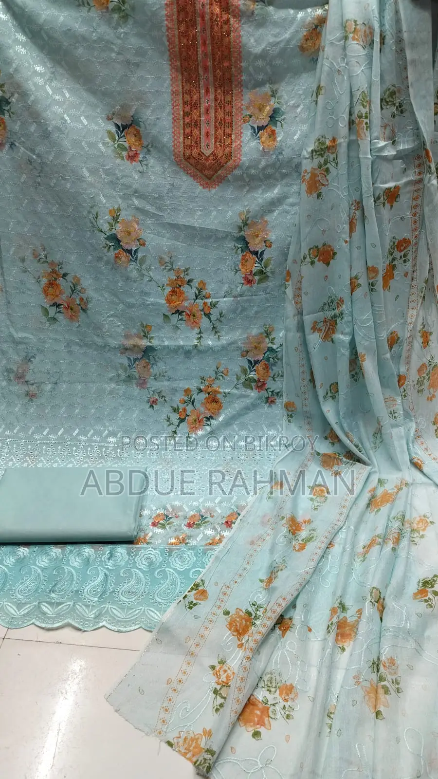 থ্রি-পিস ফুল বডি চিকেন কারি কাজ করা