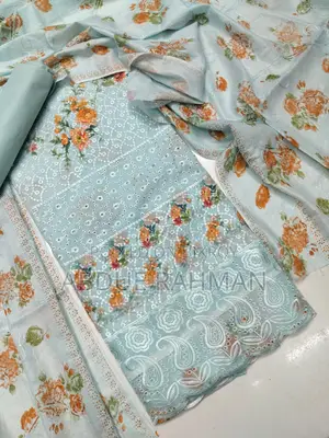 থ্রি-পিস ফুল বডি চিকেন কারি কাজ করা