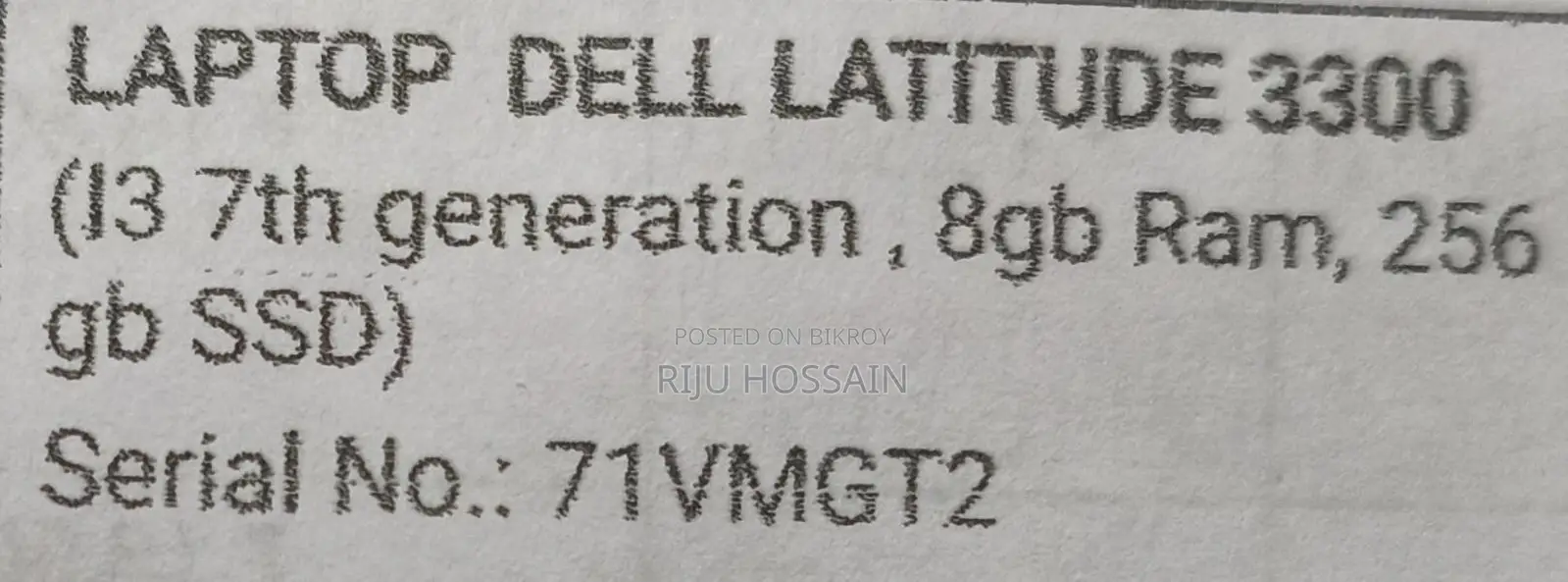 laptop dell latitude 3300