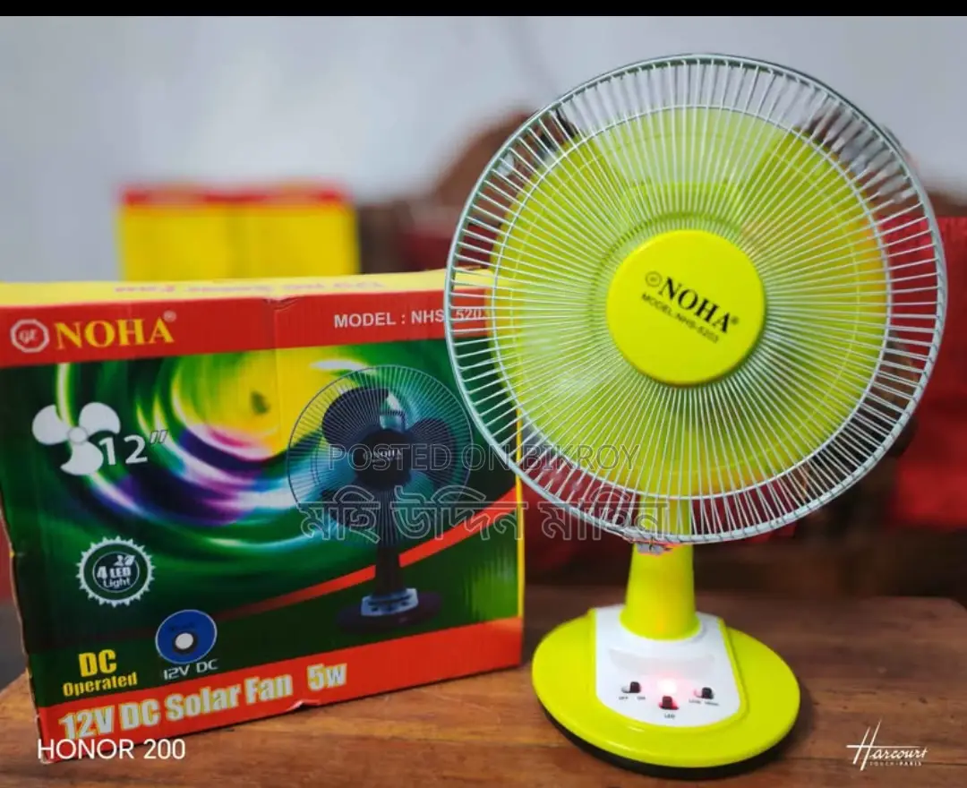 রিচার্জেবল ১২" টেবিল ফ্যান