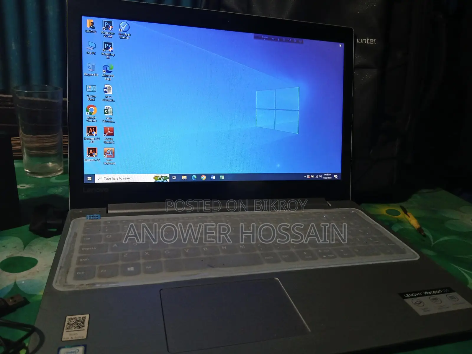 The laptop has not been used much. 256 GB SSD installed on 22/04/26.
