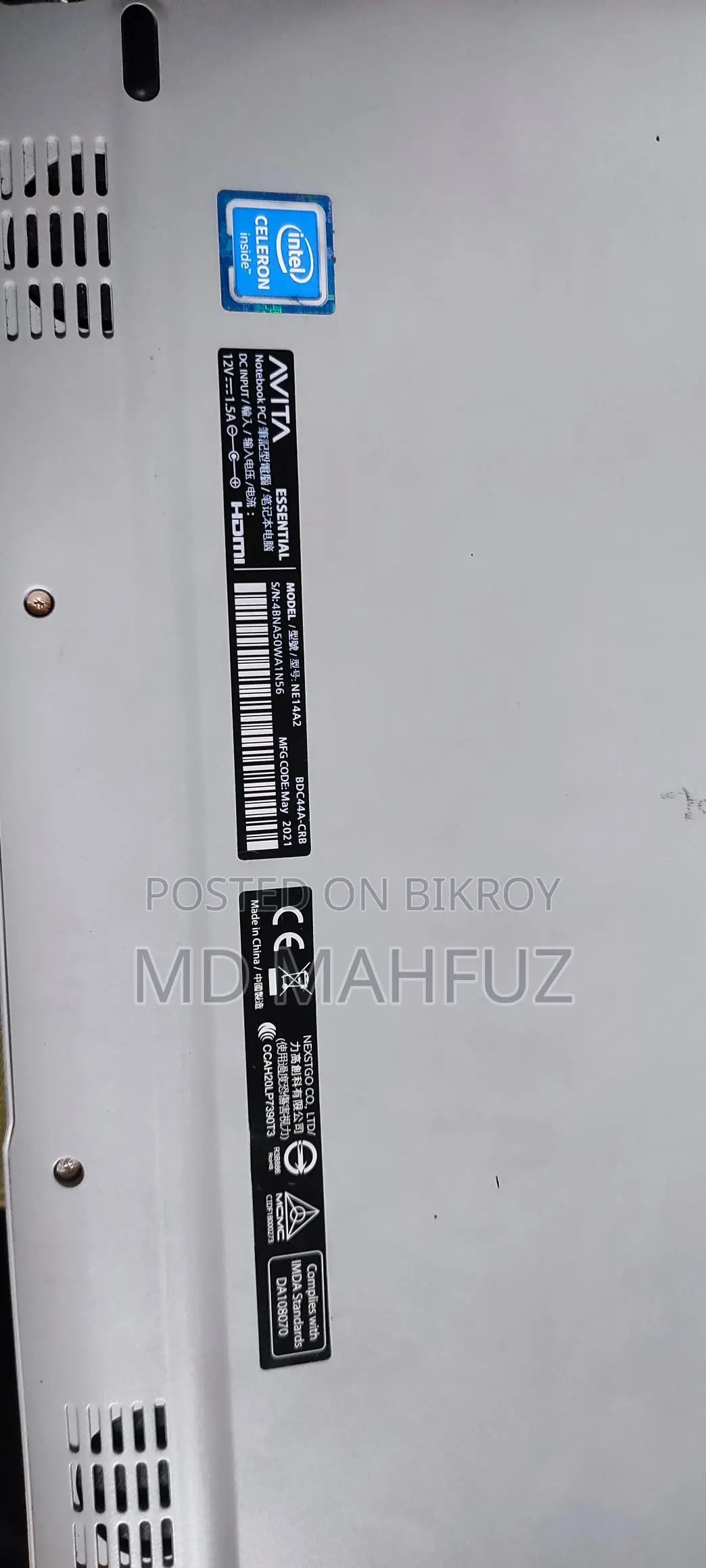 AVITA LAPTOP 256 GB