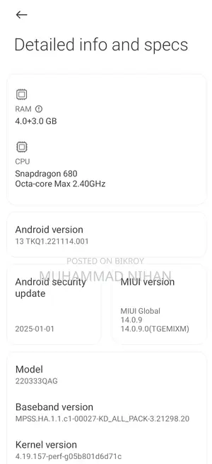Xiaomi Redmi 10C (4/128) (Used)