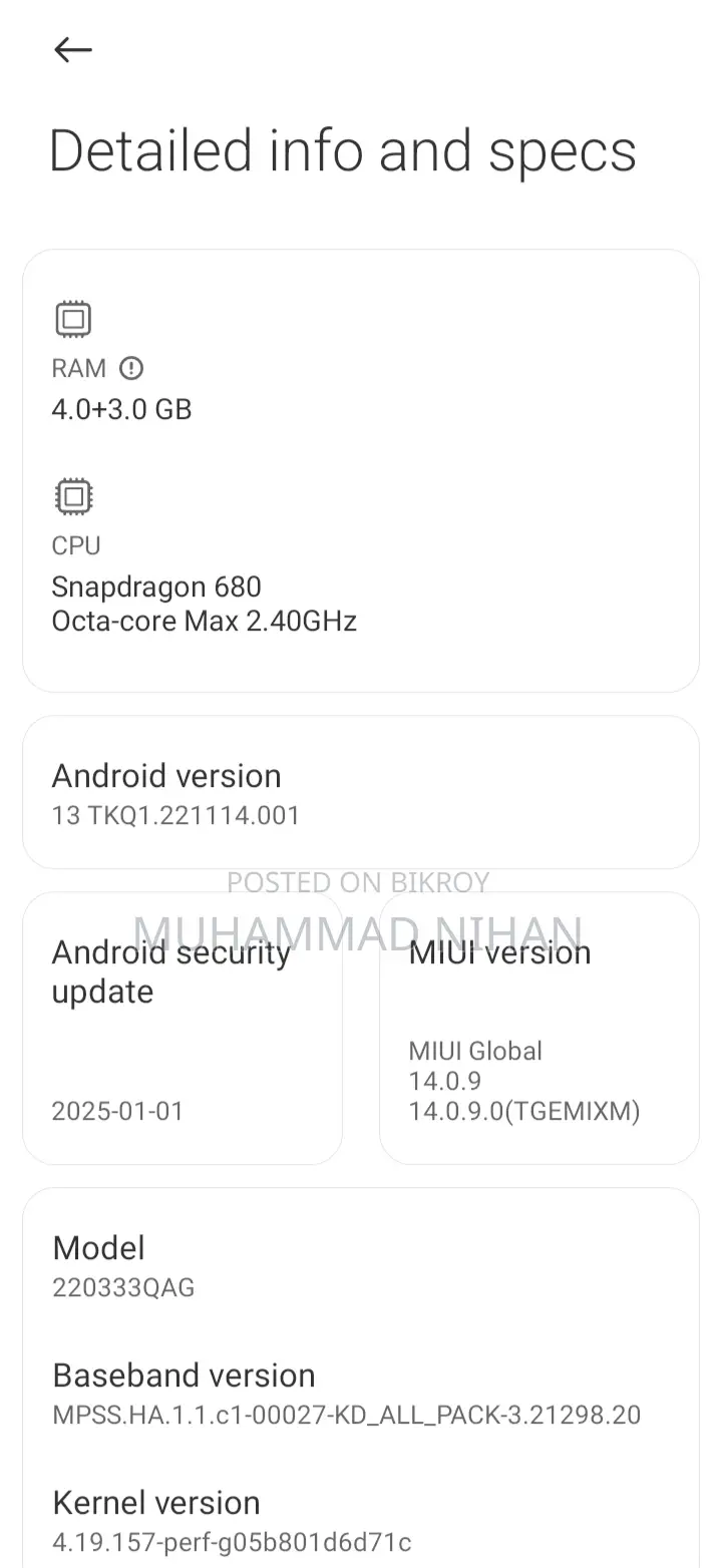 Xiaomi Redmi 10C (4/128) (Used)