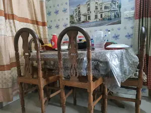 সেগুন কাঠের ডাইনিং টেবিল ও চেয়ার