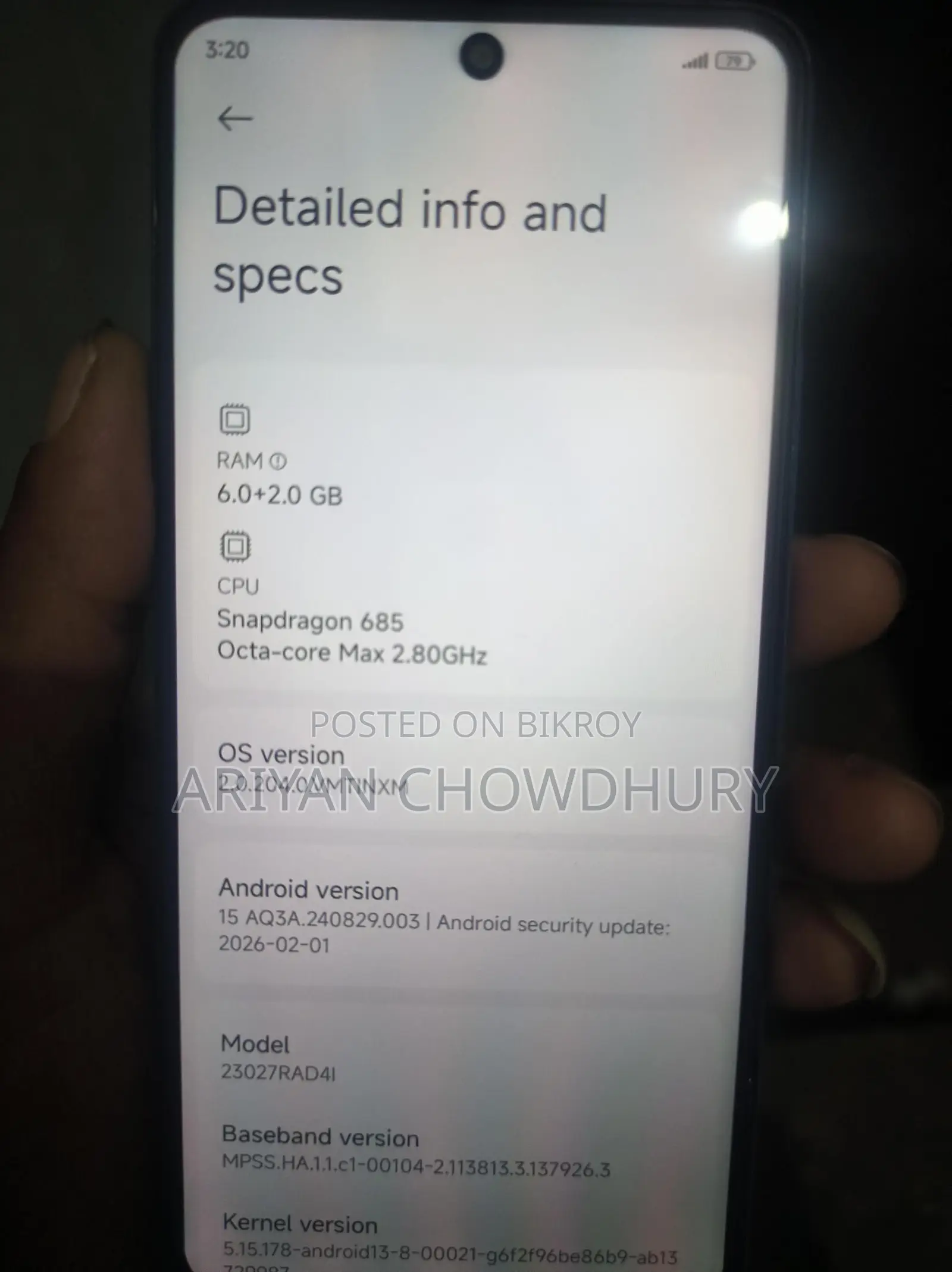 Xiaomi Redmi Note 12 Display change kora (Used)