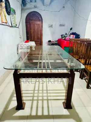 শিশুক কাঠের বিশাল ডাইনিং টেবিল ৭' X ৩.৫' ২.৫'"