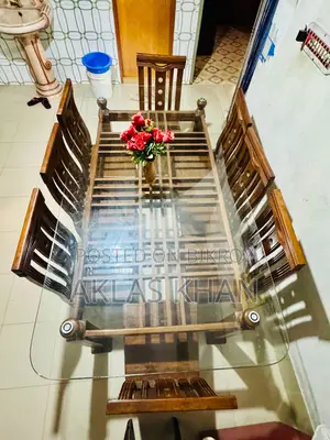 শিশুক কাঠের বিশাল ডাইনিং টেবিল ৭' X ৩.৫' ২.৫'"