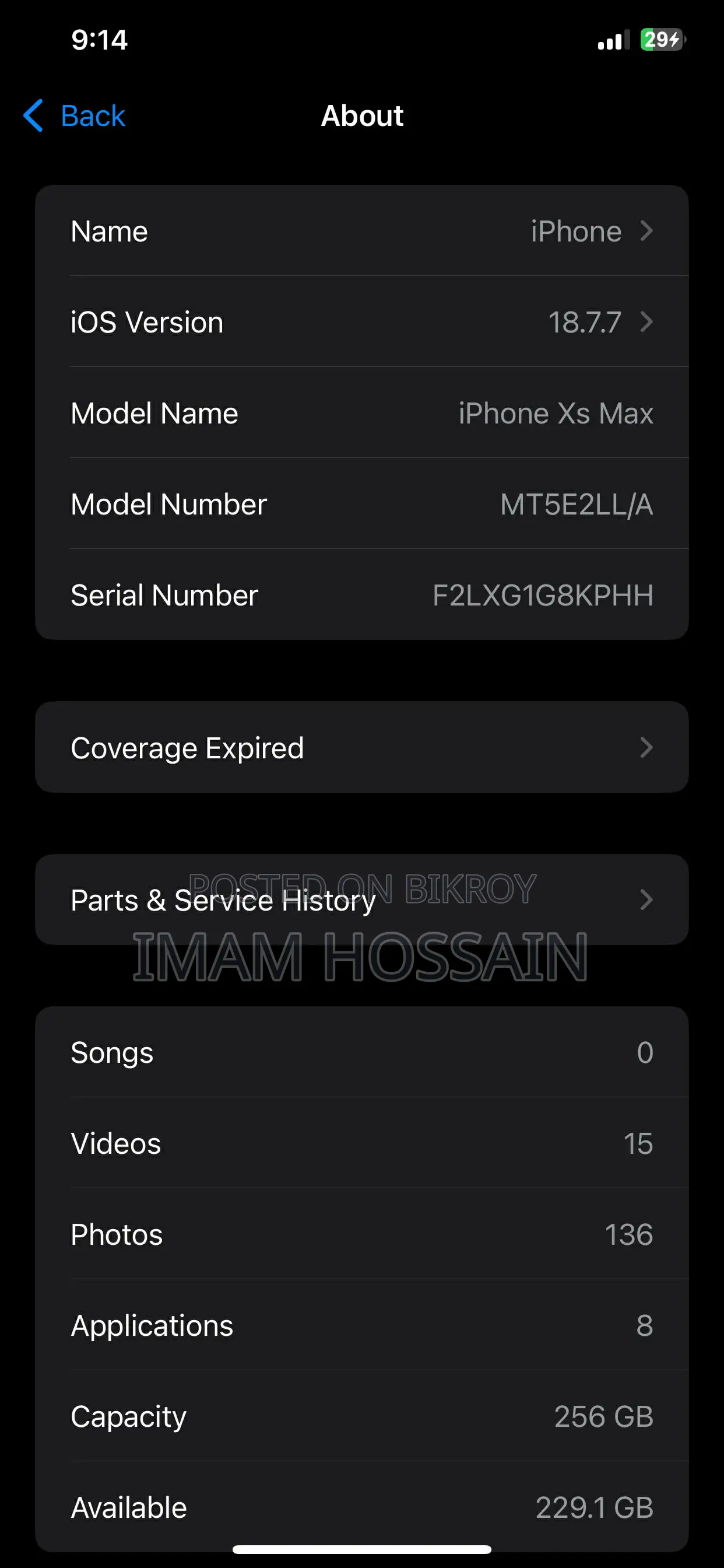 Apple iPhone XS Max (Used)